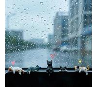 Chesomn 5 Pièces Deco Voiture Interieur de Chat, Deco Auto Tableau de Bord | Mini Decoration Voiture de Chat Voiture Decoration Interior pour Tableaux de Bord et Grilles D'aération, Bureau (Chats)