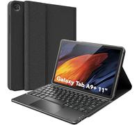 CHESONA Étui de Protection pour Tablette Samsung A9 Plus avec Clavier, Clavier magnétique Amovible avec pavé Tactile Intelligent pour Galaxy Tab A9+/A9 Plus 11" 2023, 2 canaux BT, Disposition QWERTZ