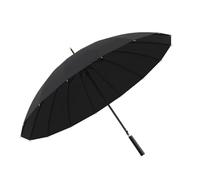 Chesoon Parapluie droit 16 baleines 39 ouverture automatique en forme de balle avec cadre renforcé en fibre de verre et tissu à séchage rapide, Noir