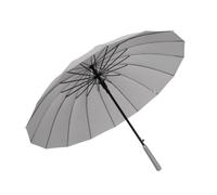 Chesoon Parapluie droit 16-Ribs 39 Automatic Open Umbrella Bullet Streamlined Design Fiberglass Renforced Frame Quickly Dry Fabric, gris