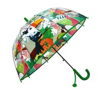 Chesoon Parapluie transparent pour enfants avec une poignée facile à saisir Auvent de dôme coupe-vent Surface d’oiseaux mignons pour les enfants de 3 à 8 ans,Vert