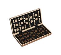 Chess Board, Folding Magnetic Set, Wooden Strategy Game, 15.7 inches Compact Design with Portable Storage, Classic Playing Accessory for Travel Home Outdoor Classroom Party Use