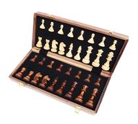 Chess Board Game, Wooden International Chess Set with Handcrafted Pieces and Built-in Storage Slots, Classic Strategy Game, Perfect for Kids, Adults, and Family Night, Ideal for All Ages