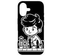 Chess Boy Cartoon Look Coque pour iPhone 17