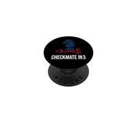 Chess Checkmate in 3 Knight Defeats King PopSockets PopGrip Adhésif