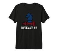 Chess Checkmate in 3 Knight Defeats King T-Shirt Haut de Gamme