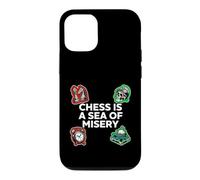 Chess is A Sea of Misery Funny Board Gamer Coque pour iPhone 12/12 Pro