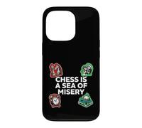 Chess is A Sea of Misery Funny Board Gamer Coque pour iPhone 13 Pro