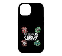 Chess is A Sea of Misery Funny Board Gamer Coque pour iPhone 14