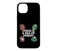 Chess is A Sea of Misery Funny Board Gamer Coque pour iPhone 14 Plus