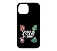 Chess is A Sea of Misery Funny Board Gamer Coque pour iPhone 15