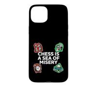 Chess is A Sea of Misery Funny Board Gamer Coque pour iPhone 15 Plus