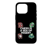 Chess is A Sea of Misery Funny Board Gamer Coque pour iPhone 16 Pro
