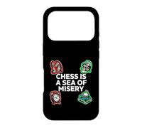Chess is A Sea of Misery Funny Board Gamer Coque pour iPhone 17 Pro