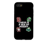 Chess is A Sea of Misery Funny Board Gamer Coque pour iPhone SE (2020) / 7/8