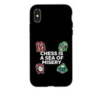 Chess is A Sea of Misery Funny Board Gamer Coque pour iPhone X/XS