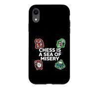 Chess is A Sea of Misery Funny Board Gamer Coque pour iPhone XR