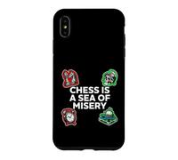 Chess is A Sea of Misery Funny Board Gamer Coque pour iPhone XS Max