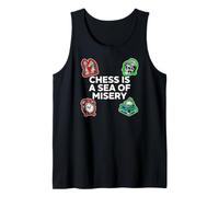 Chess is A Sea of Misery Funny Board Gamer Débardeur