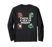Chess is A Sea of Misery Funny Board Gamer Manche Longue