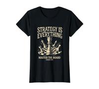 Chess Master The Strategy Master The Board T-Shirt Graphique avec Valeur, Femme, Noir, M