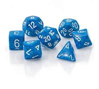 Chessex – Dés 25306 – Bleu, turquoise, blanc