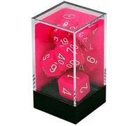 Chessex: 7-Die Set Opaque: Pink and White