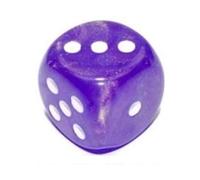 Chessex Borealis 16 mm d6 Purple/White Luminary Dice Block (12 dics)