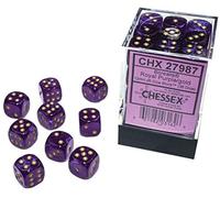 Chessex – Set de dés Borealis Light Green Luminary D6 12 mm – CHX27987