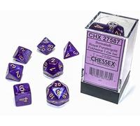 Chessex Ensemble de dés Borealis Royal Purple Luminary – Boîte [CHX27587]