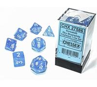 Chessex – Set de dés Borealis Sky Blue Luminary – Boîte [CHX27586]