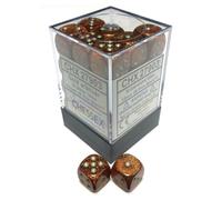 Chessex d6 12mm Gold w/Silver (36)