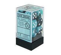 Chessex D6 16mm Black & Shell w/White (12)