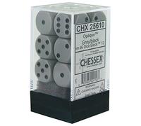 Chessex D6 16mm Dark Grey w/Black (12) by