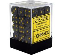 Chessex d6Cube12mmSP UrbanCamo (36)