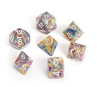 Chessex Dice: CHX27440 Set de Dadi Festives : Carousel/White (7)