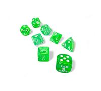 Chessex Jeu de dés de laboratoire gélatineux avec chiffres gris 7+1 16 mm