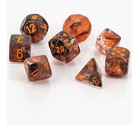 Chessex Lab Dice 4 Nebula CopperMatrix/Orange Set Boxed