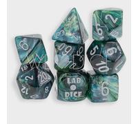 Ensemble ludique Neptune/Grey Polyhedral 7 Dices (avec bonus dice)