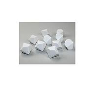 Chessex Lot de 10 dés polyédriques vierges opaques personnalisables Blanc D10 (10 faces) 16 mm