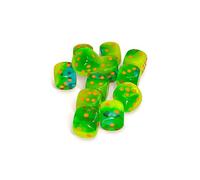 Chessex Lot de 12 dés Gemini Luminary avec picots orange D6 16 mm