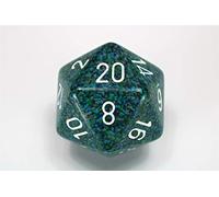 Chessex Matrice de découpe D20 simple mouchetée de 34 mm, 20 côtés, matrice polyédrique, accessoires de jeu de table, jeu de rôle, donjons et dragons (D&D)