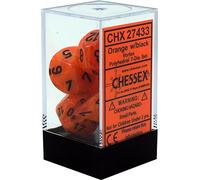 Chessex Says: CHX27433 Set Nuts Vortex: Orange/black (7)