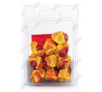 Set de 10 des 10 faces rouge et jaune