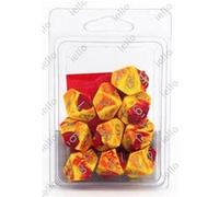 Chessex Set De 10 Des 10 Faces Rouge Et Jaune