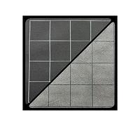 Chessex Tapis de jeu - Tapis de jeu : 2,5 cm carré 2 faces noir/gris - Tapis de jeu bicolore - Lisse et résistant - Compatible avec les jeux de rôle de table - Accessoires pour soirée de jeu