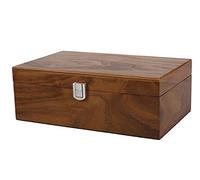 Chessgammon Grande boîte à échecs en Noyer avec Fermoir en métal 4,25"