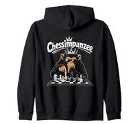Chessimpanzee - Chimpanzé drôle Jouant aux échecs Sweat à Capuche