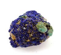 Chessylite ( Azurite ) + Cuprite. 42.38 Ct. Chessy-Les-Mines, Rhône, France. Rare.