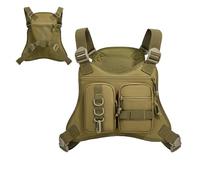 Chest Bag for Men, Lightweight Ergonomic Adjustable Storage Pouch, Chest Vest Pack for Cycling, Hiking, Traveling, Sports, Workouts, Backpacking, and Riding